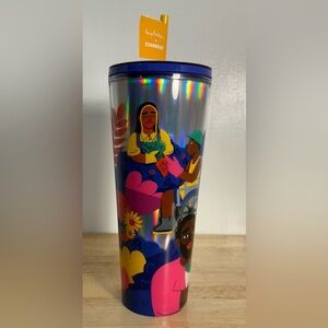 Starbucks Ananya Rao-Middleton 2024 Cold Cup Tumbler 24 oz New Holographic Bev